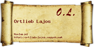 Ortlieb Lajos névjegykártya